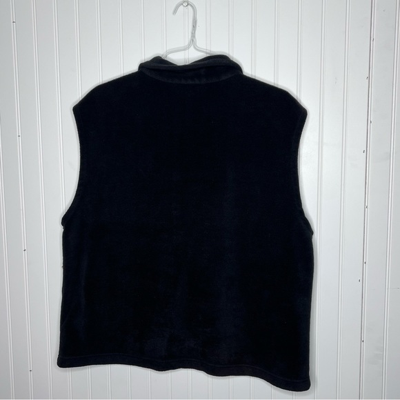 Vintage Columbia Men’s Black Full Zip Fleece Vest with Zippered Front Pockets XL - Picture 3 of 10